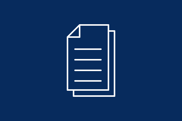 Document icon in a blue background.